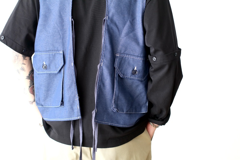 Engineered Garments (���󥸥˥����ɥ�������) "C-1 Vest - CP Denim"