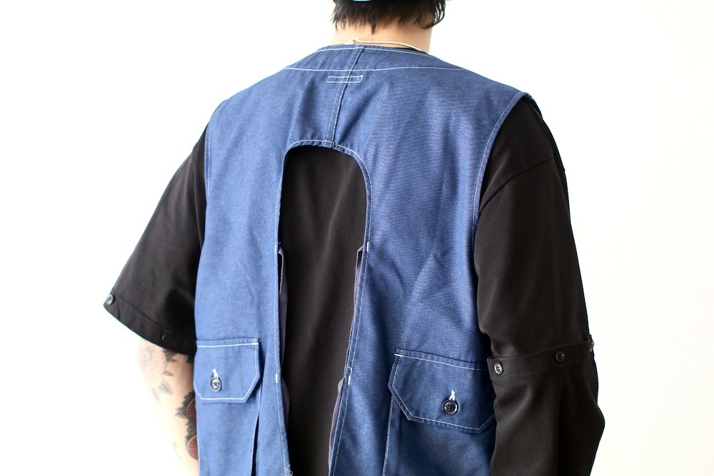 Engineered Garments (���󥸥˥����ɥ�������) "C-1 Vest - CP Denim"