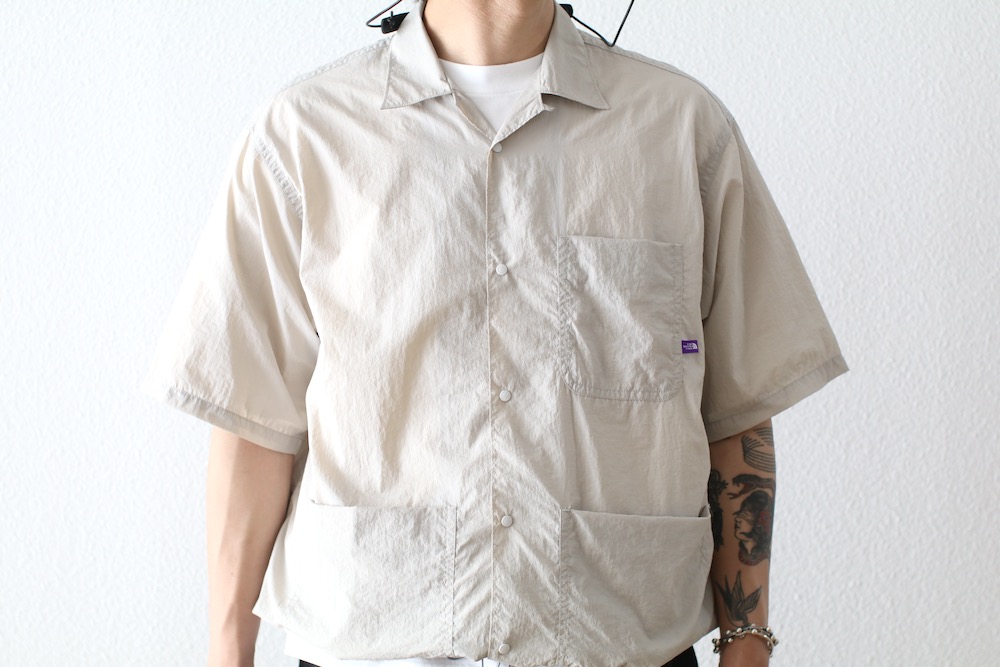 [10%OFF] THE NORTH FACE PURPLE LABEL (�� �Ρ��� �ե����� �ѡ��ץ� �졼�٥�) "Nylon Taffeta Field S/S Shirt"