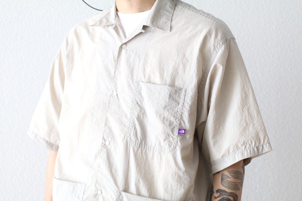[10%OFF] THE NORTH FACE PURPLE LABEL (�� �Ρ��� �ե����� �ѡ��ץ� �졼�٥�) "Nylon Taffeta Field S/S Shirt"