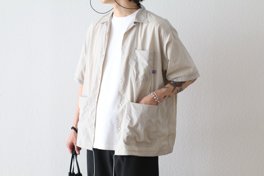 [10%OFF] THE NORTH FACE PURPLE LABEL (�� �Ρ��� �ե����� �ѡ��ץ� �졼�٥�) "Nylon Taffeta Field S/S Shirt"