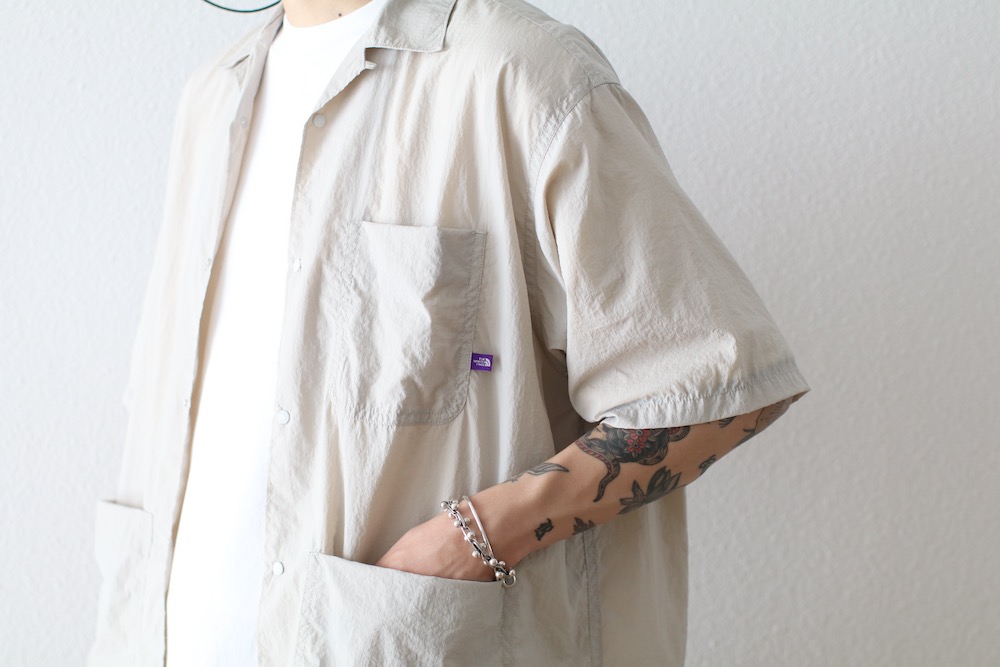 [10%OFF] THE NORTH FACE PURPLE LABEL (�� �Ρ��� �ե����� �ѡ��ץ� �졼�٥�) "Nylon Taffeta Field S/S Shirt"