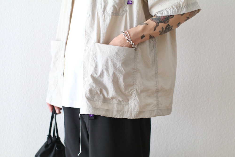 [10%OFF] THE NORTH FACE PURPLE LABEL (�� �Ρ��� �ե����� �ѡ��ץ� �졼�٥�) "Nylon Taffeta Field S/S Shirt"