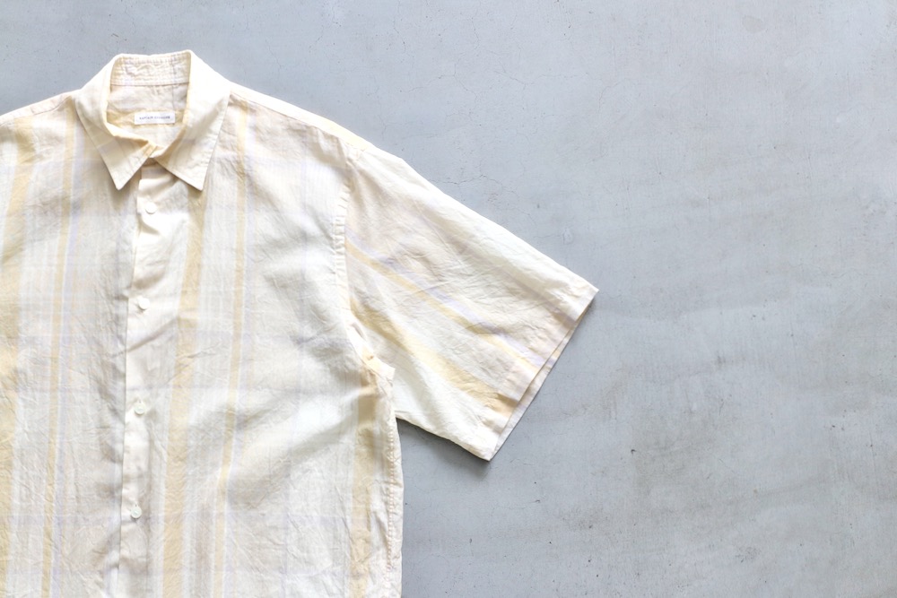 KAPTAIN SUNSHINE(����ץƥ󥵥󥷥㥤��) "Gauze Plaid Plain SS Shirt"
