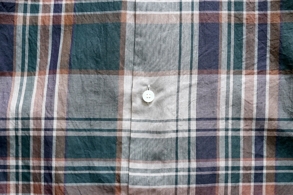 KAPTAIN SUNSHINE(����ץƥ󥵥󥷥㥤��) "Gauze Plaid Plain SS Shirt"