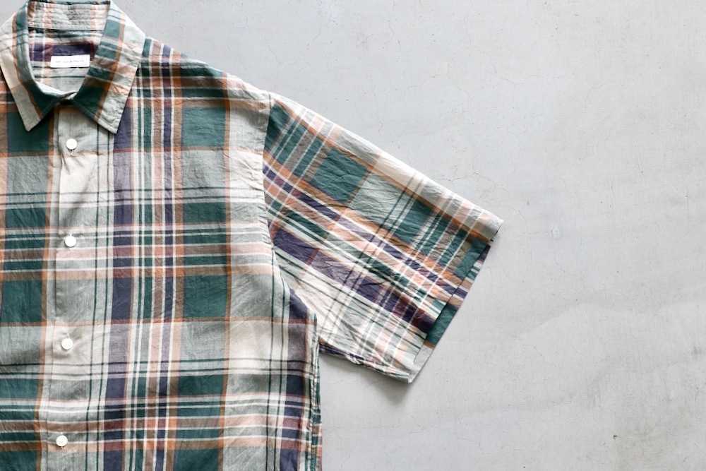 KAPTAIN SUNSHINE(����ץƥ󥵥󥷥㥤��) "Gauze Plaid Plain SS Shirt"