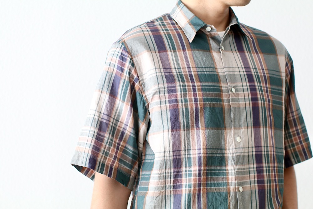 KAPTAIN SUNSHINE(����ץƥ󥵥󥷥㥤��) "Gauze Plaid Plain SS Shirt"