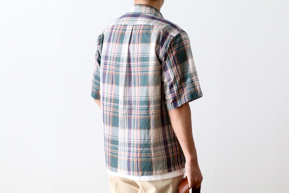 KAPTAIN SUNSHINE(����ץƥ󥵥󥷥㥤��) "Gauze Plaid Plain SS Shirt"