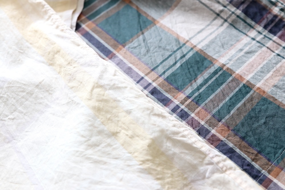 KAPTAIN SUNSHINE(����ץƥ󥵥󥷥㥤��) "Gauze Plaid Plain SS Shirt"