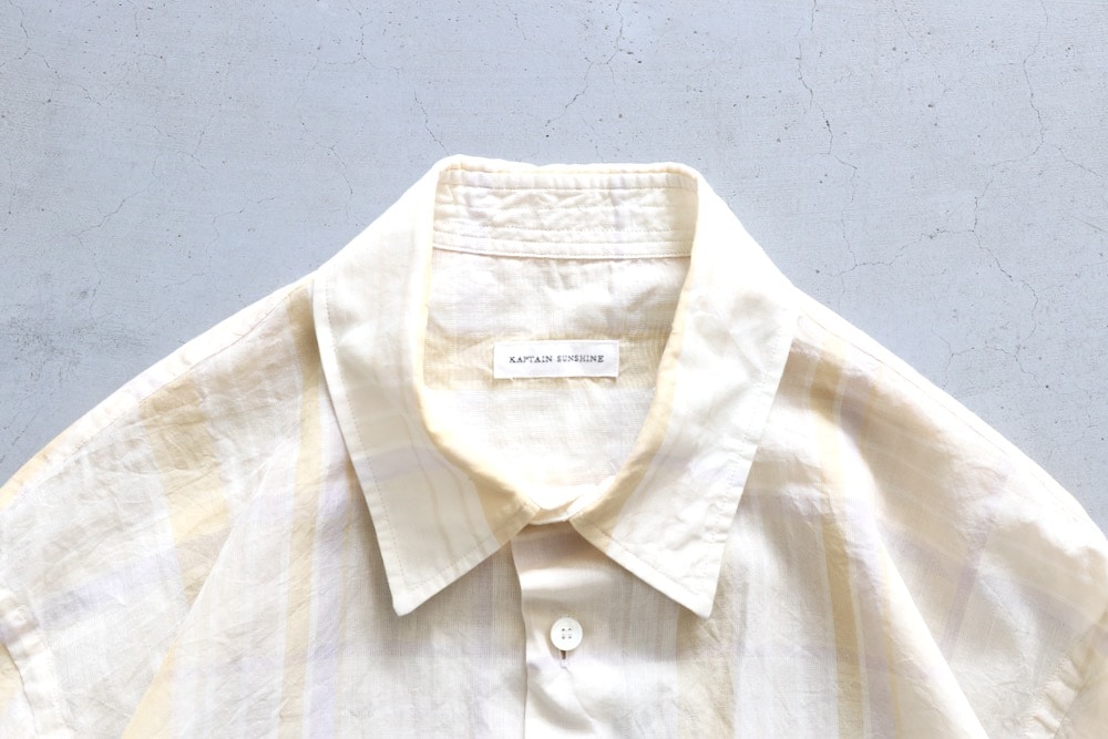 KAPTAIN SUNSHINE(����ץƥ󥵥󥷥㥤��) "Gauze Plaid Plain SS Shirt"
