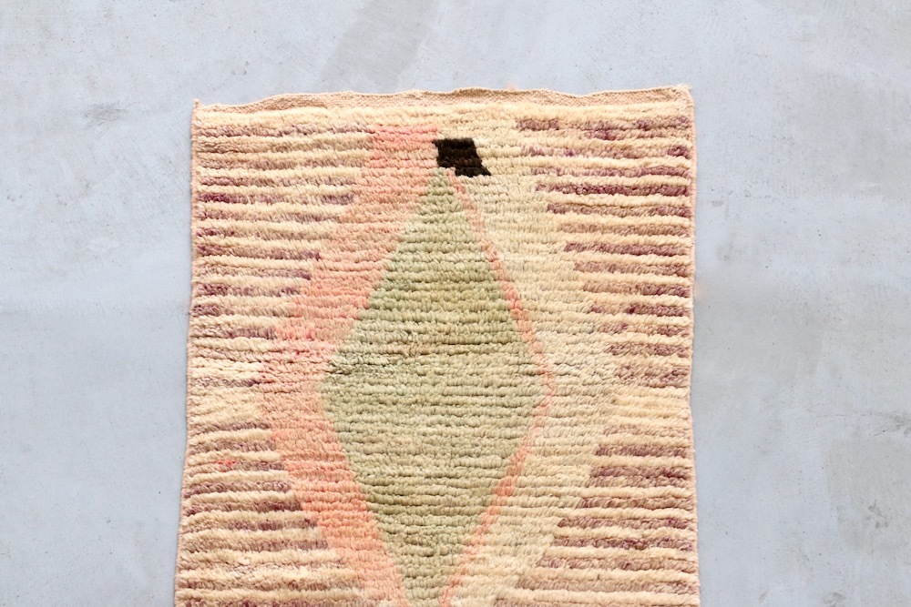 LIGHT YEARS(�饤�� ���䡼��)"MOROCCAN RUG Boujat - �֥���å� W109cm �� H71cm- BJ-191"