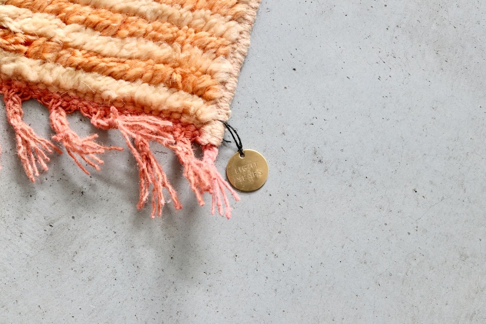 LIGHT YEARS(�饤�� ���䡼��)"MOROCCAN RUG Boujat - �֥���å� W109cm �� H71cm- BJ-191"