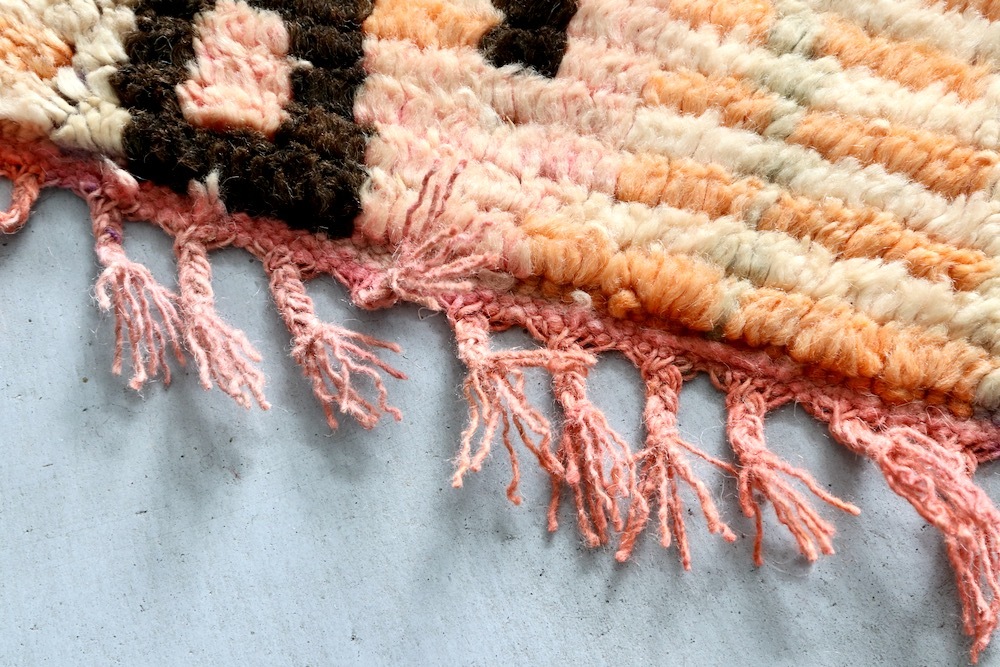 LIGHT YEARS(�饤�� ���䡼��)"MOROCCAN RUG Boujat - �֥���å� W109cm �� H71cm- BJ-191"