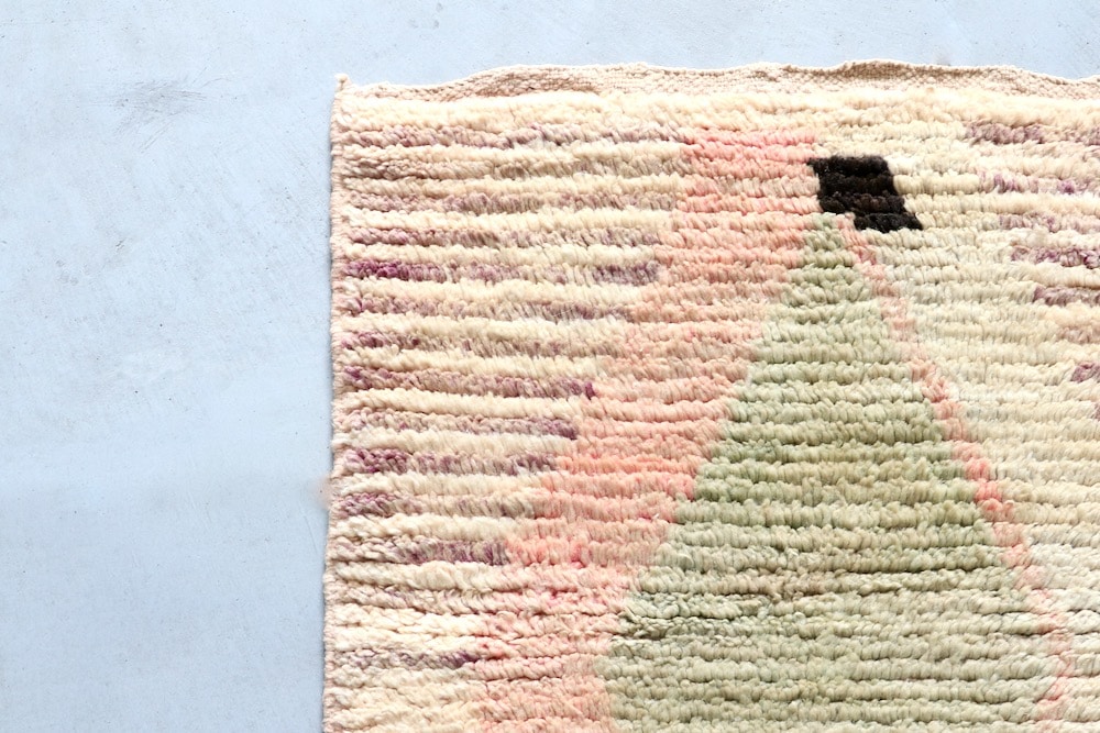 LIGHT YEARS(�饤�� ���䡼��)"MOROCCAN RUG Boujat - �֥���å� W109cm �� H71cm- BJ-191"