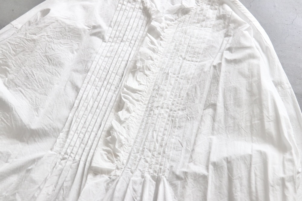 ��WOMEN'S��TOUJOURS�ʥȥ����塼�ˡ�Pin Tuck Ruffle Dress  -FINE YARN COTTON CLOTH-��