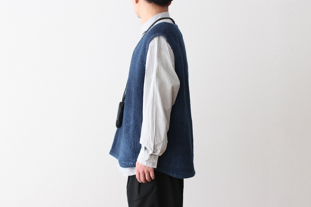 トップス Porter Classic NEW SASHIKO PULLOVER VEST PORTER CLASSIC, NEW SASHIKO PULLOVER VEST | Pur