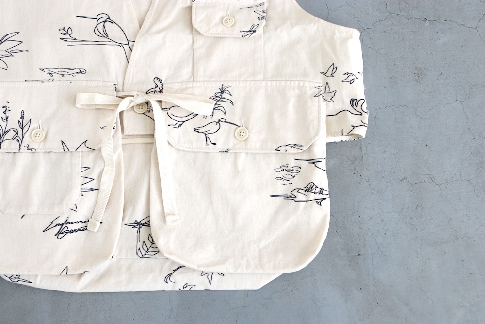 Engineered Garments (���󥸥˥����ɥ�������) "Fowl Vest - Animal Print Flat Twill"