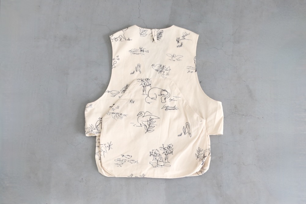 Engineered Garments (���󥸥˥����ɥ�������) "Fowl Vest - Animal Print Flat Twill"