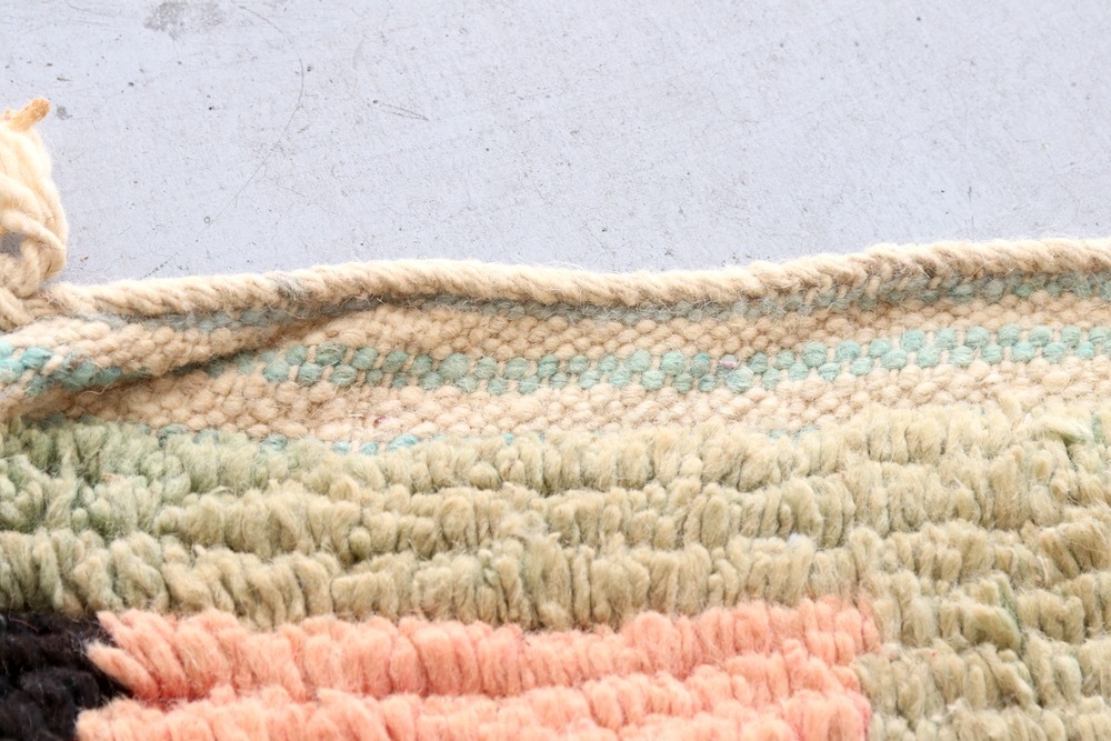 LIGHT YEARS(�饤�� ���䡼��)"MOROCCAN RUG Boujat - �֥���å� W110cm �� H75cm- BJ-213"