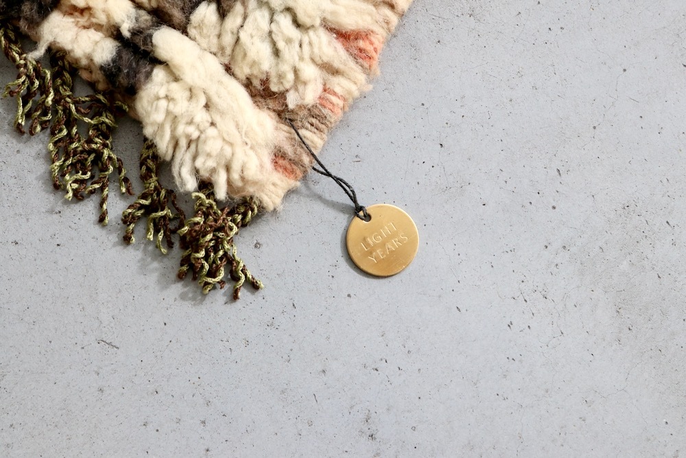 LIGHT YEARS(�饤�� ���䡼��)"MOROCCAN RUG Boujat - �֥���å� W110cm �� H75cm- BJ-216"