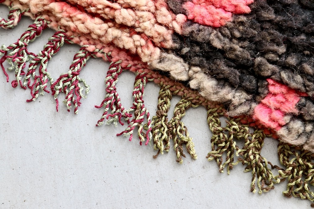 LIGHT YEARS(�饤�� ���䡼��)"MOROCCAN RUG Boujat - �֥���å� W110cm �� H75cm- BJ-216"