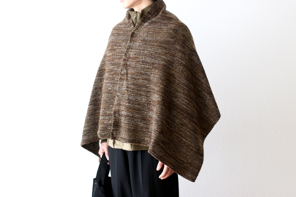 ENGINEERED GARMENTS ボタンショール ポンチョ ソリッドモヘア Engineered Garments (エンジニアードガーメンツ) 