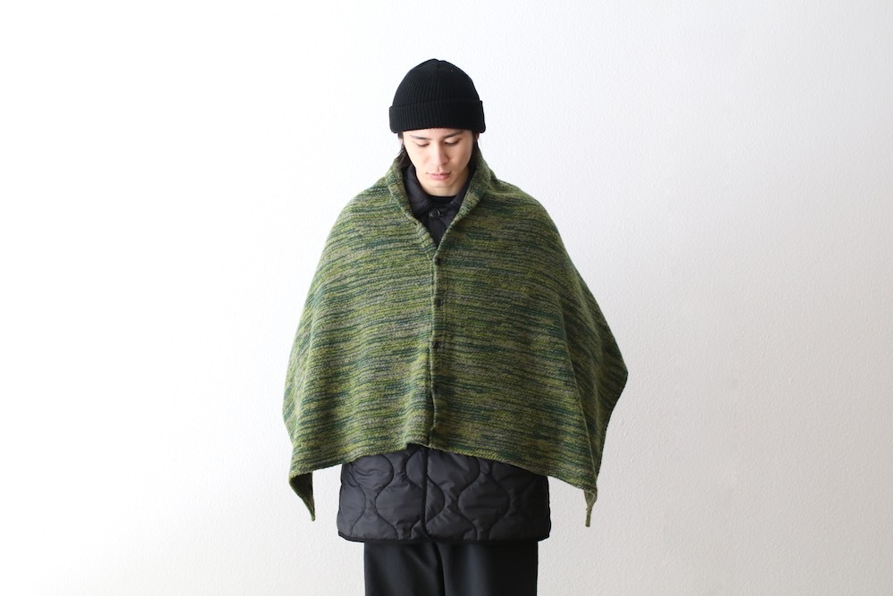 ENGINEERED GARMENTS ボタンショール ポンチョ ソリッドモヘア Engineered Garments (エンジニアードガーメンツ) 