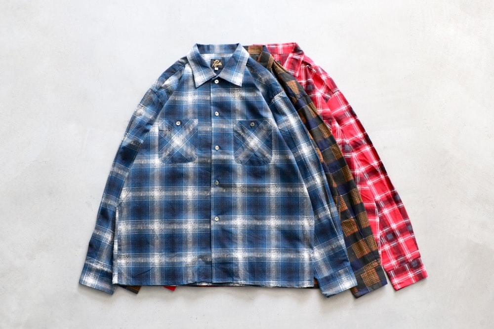 25aw needles ワンナップカラー プリントフランネルチェックシャツ 25aw needles ワンナップカラー プリントフランネルチェック
