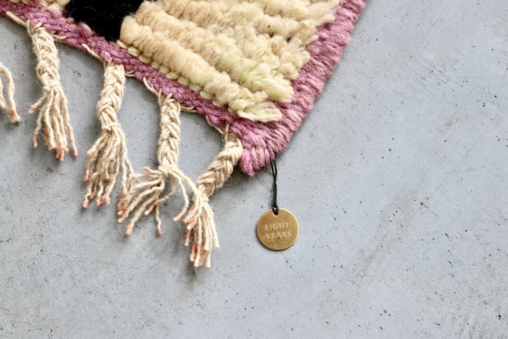 LIGHT YEARS(�饤�� ���䡼��)"MOROCCAN RUG Boujat - �֥���å� W112cm �� H68cm- BJ-219"