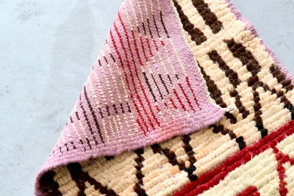 LIGHT YEARS(�饤�� ���䡼��)"MOROCCAN RUG Boujat - �֥���å� W112cm �� H68cm- BJ-219"