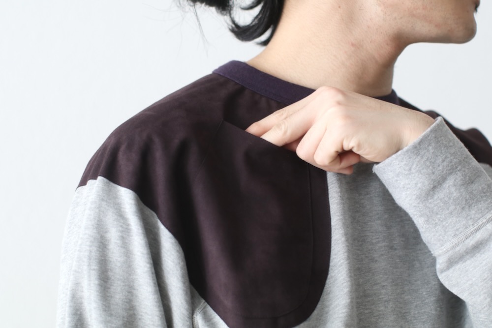 [30% > 35%OFF] Sasquatchfabrix.(��������å��ե��֥�å���)��2TONE SHOULDER PK SWEATSHIRT"