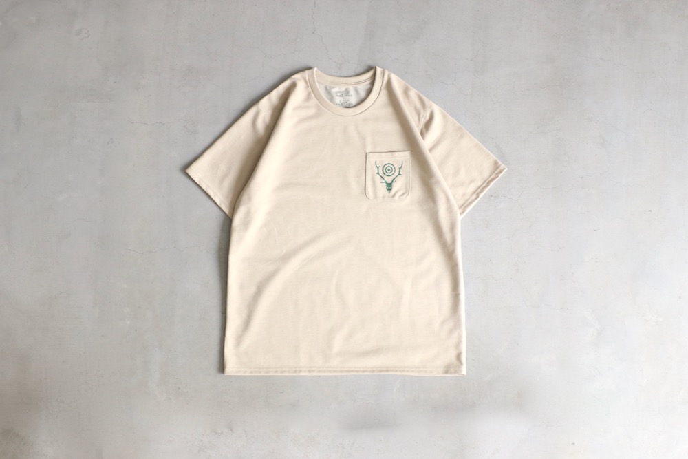 South2 West8 (�������ġ� �������ȥ�����) "S/S Round Pocket Tee - Circle Horn"