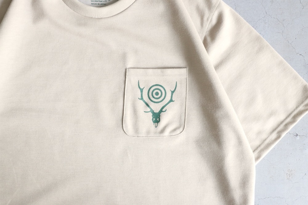 South2 West8 (�������ġ� �������ȥ�����) "S/S Round Pocket Tee - Circle Horn"