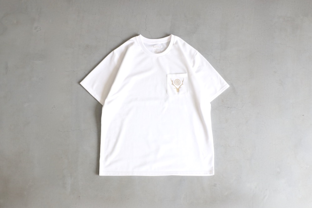 South2 West8 (�������ġ� �������ȥ�����) "S/S Round Pocket Tee - Circle Horn"