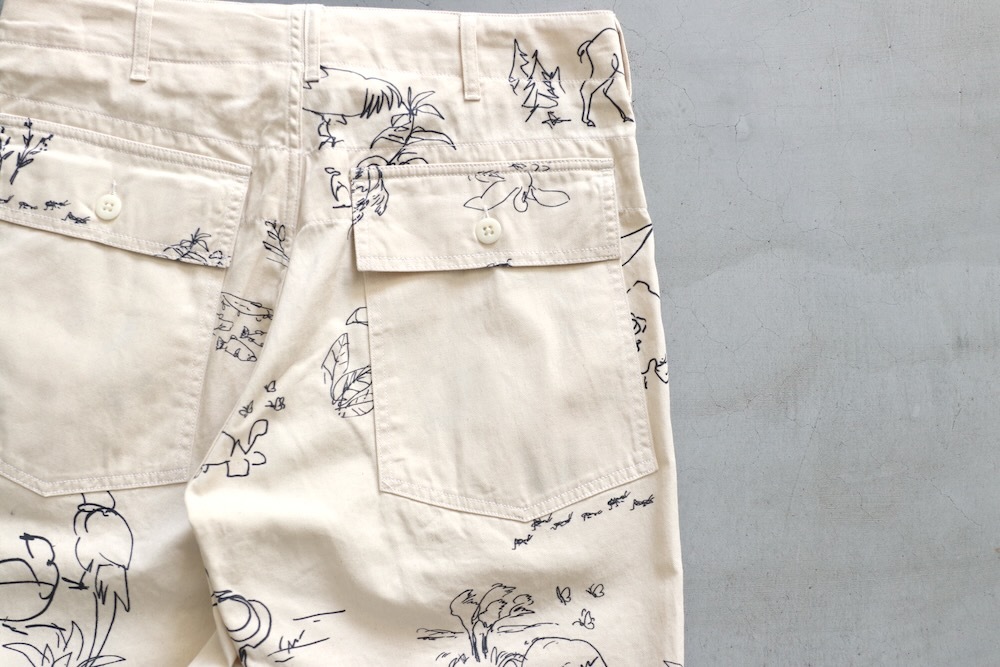 Engineered Garments (���󥸥˥����ɥ�������) "Fatigue Short - Animal Print 6.5oz Flat Twill"