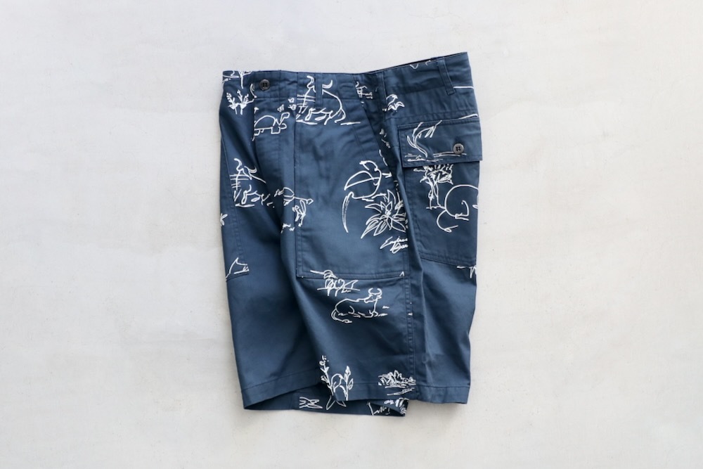 Engineered Garments (���󥸥˥����ɥ�������) "Fatigue Short - Animal Print 6.5oz Flat Twill"