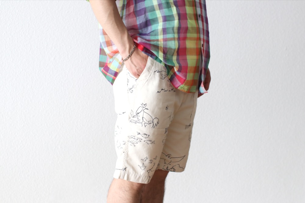 Engineered Garments (���󥸥˥����ɥ�������) "Fatigue Short - Animal Print 6.5oz Flat Twill"