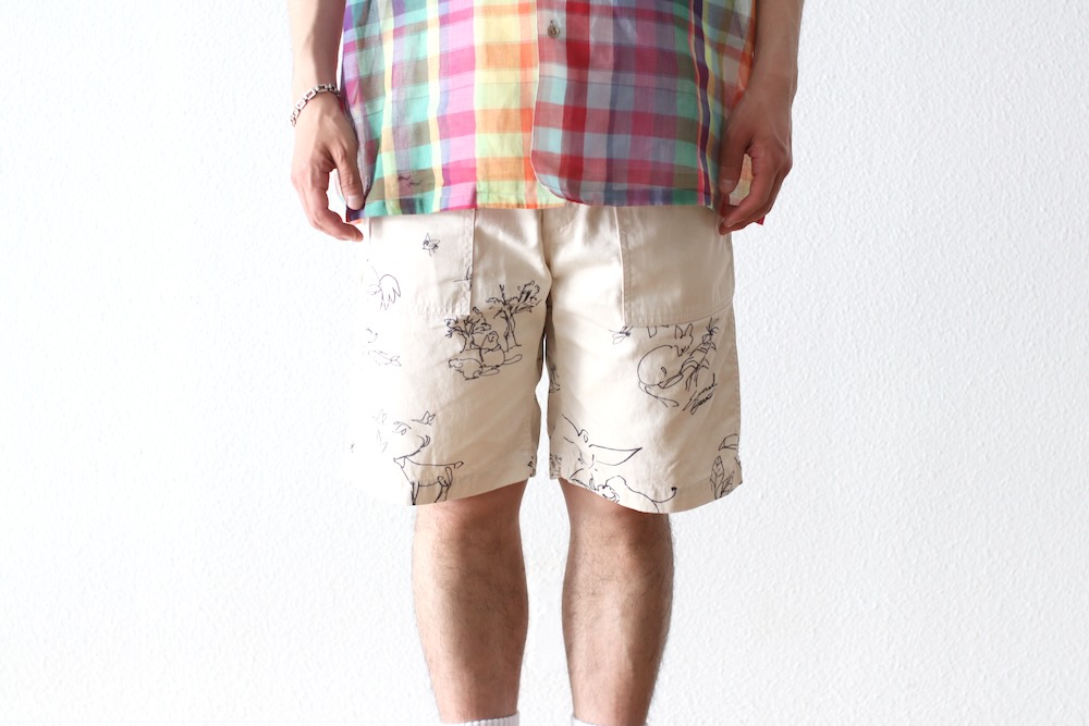 Engineered Garments (���󥸥˥����ɥ�������) "Fatigue Short - Animal Print 6.5oz Flat Twill"
