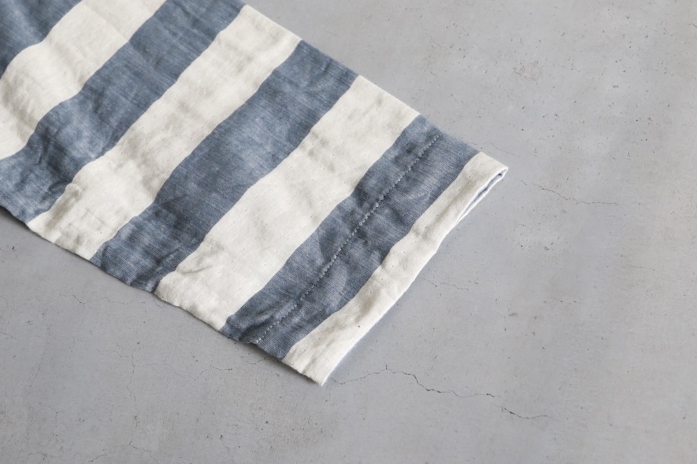 ts(s) (�ƥ�����������) "Reversible Cardigan Shirt - Horizontal Stripe Double Face Cotton Gauze Cloth-"