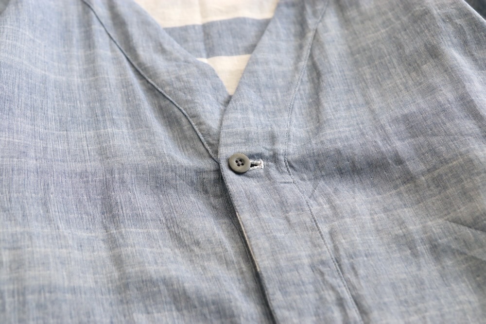 ts(s) (�ƥ�����������) "Reversible Cardigan Shirt - Horizontal Stripe Double Face Cotton Gauze Cloth-"