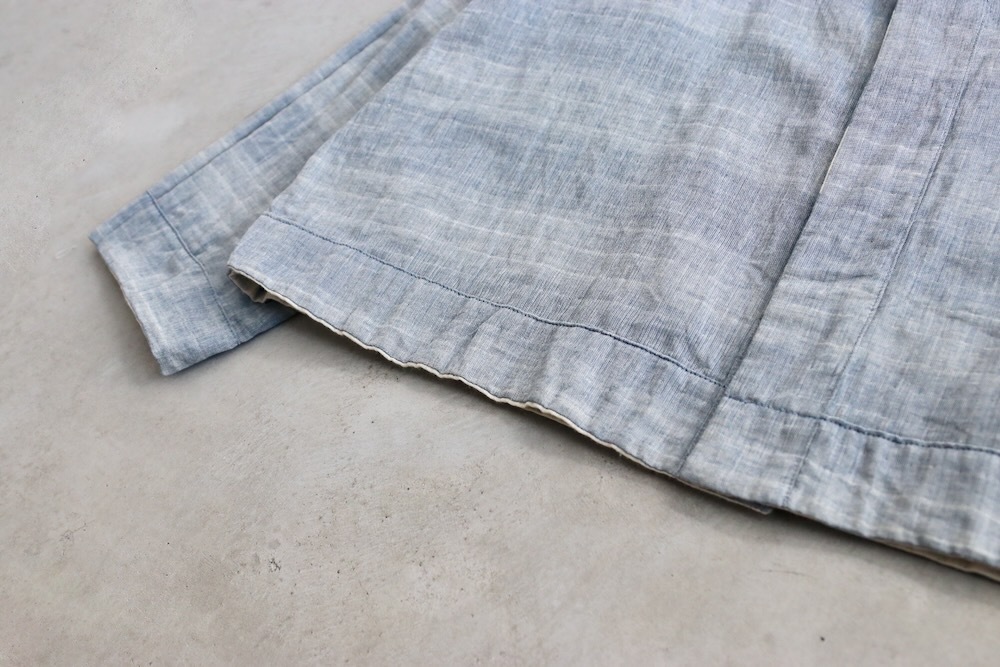 ts(s) (�ƥ�����������) "Reversible Cardigan Shirt - Horizontal Stripe Double Face Cotton Gauze Cloth-"