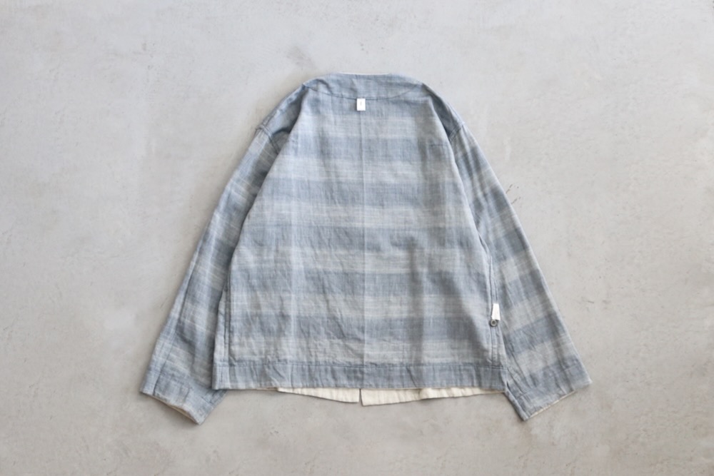 ts(s) (�ƥ�����������) "Reversible Cardigan Shirt - Horizontal Stripe Double Face Cotton Gauze Cloth-"
