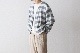 ts(s) (�ƥ�����������) "Reversible Cardigan Shirt - Horizontal Stripe Double Face Cotton Gauze Cloth-"
