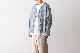 ts(s) (�ƥ�����������) "Reversible Cardigan Shirt - Horizontal Stripe Double Face Cotton Gauze Cloth-"