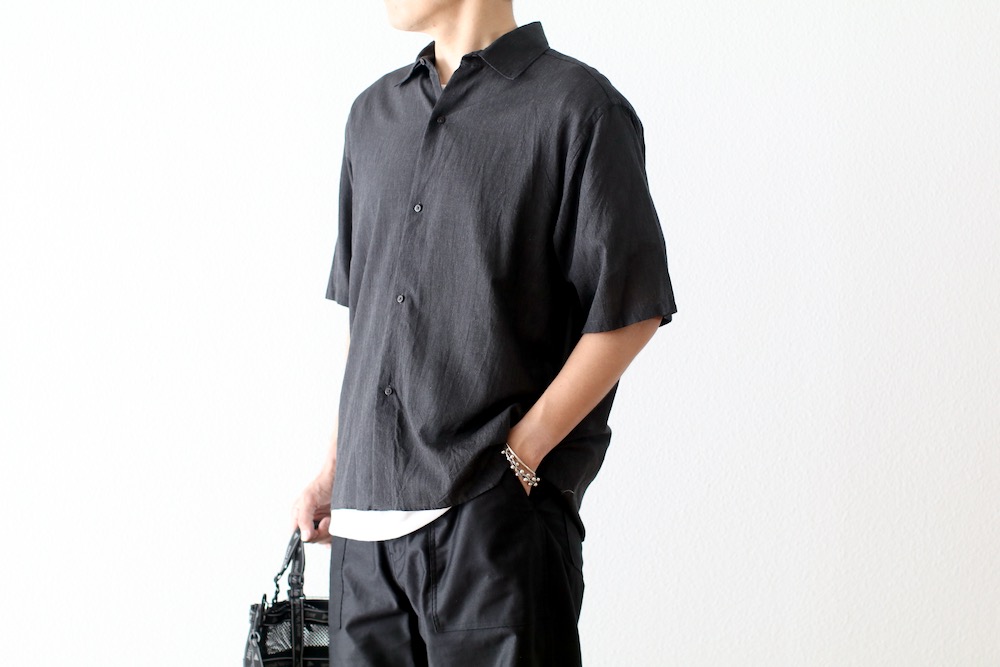 blurhms(�֥顼�ॹ) "Silk-Co Voile Half-Sleeve Shirt"