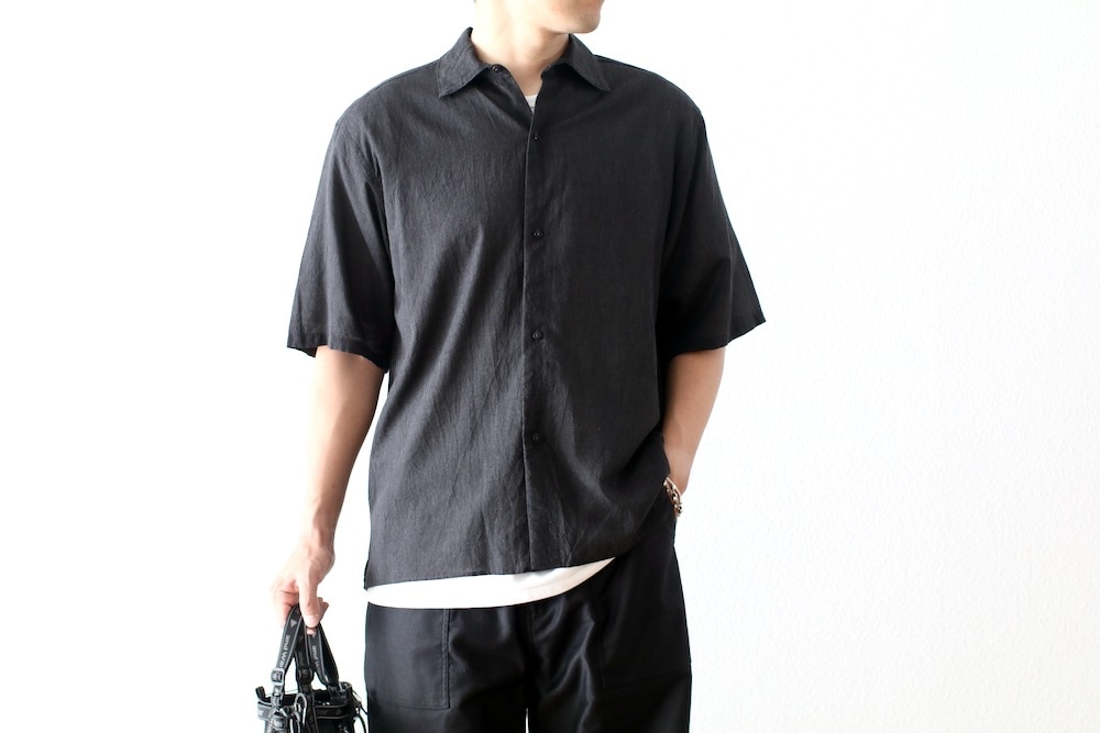 blurhms(�֥顼�ॹ) "Silk-Co Voile Half-Sleeve Shirt"