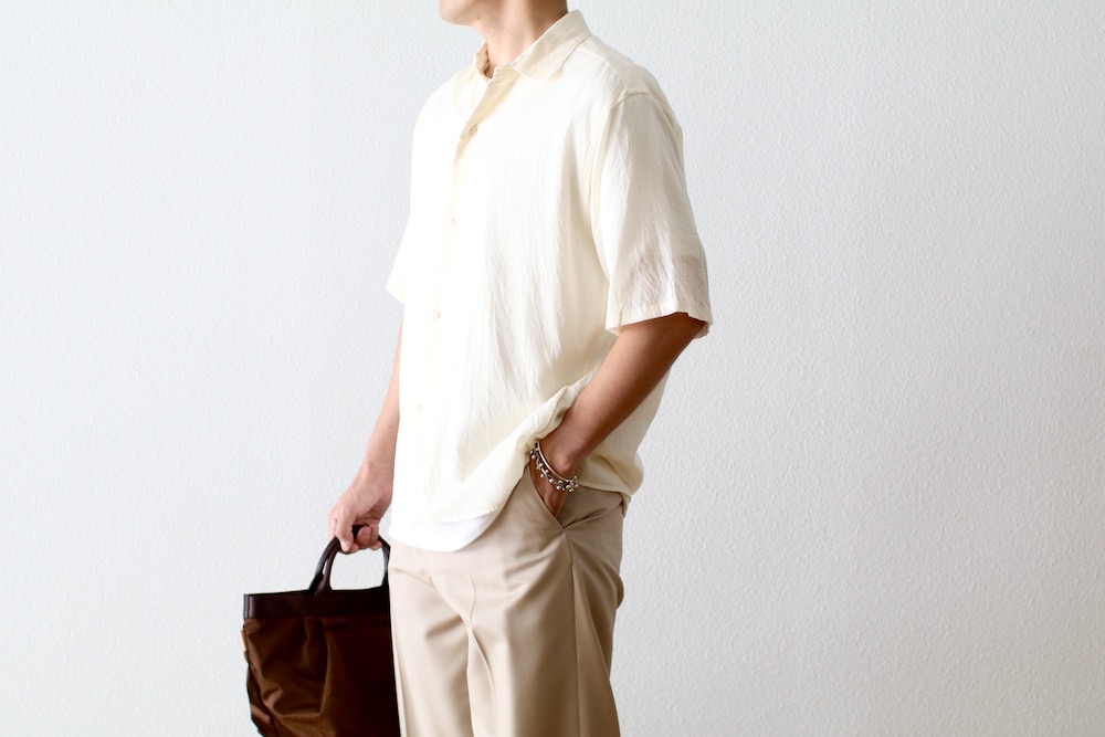 blurhms(�֥顼�ॹ) "Silk-Co Voile Half-Sleeve Shirt"
