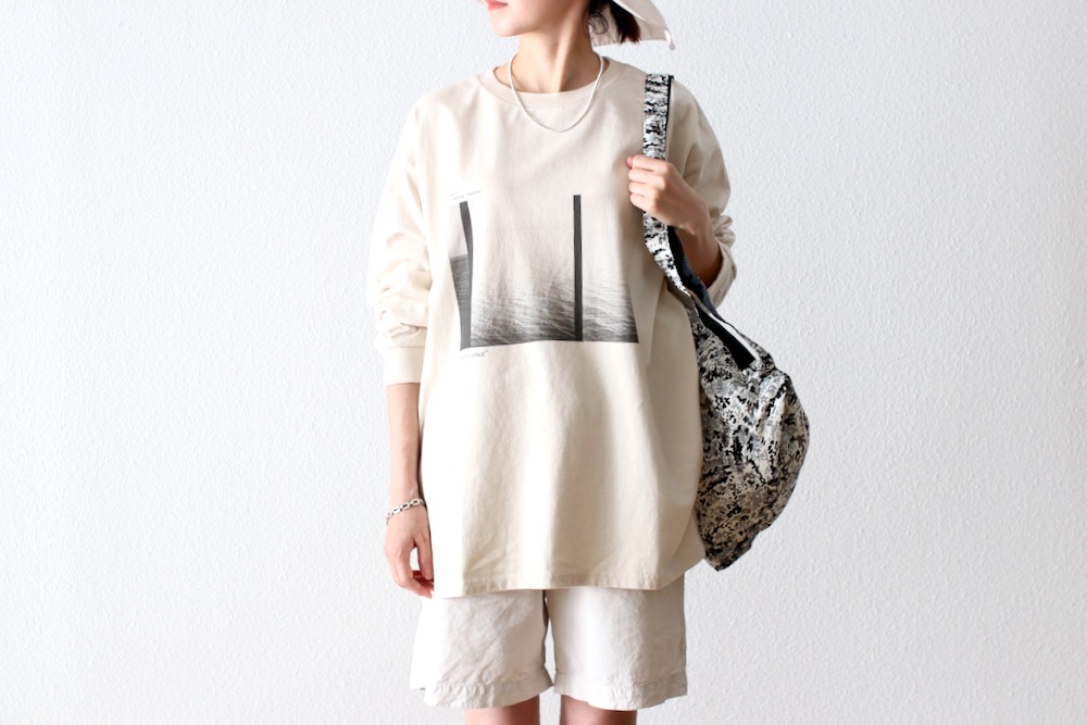 ��WOMEN'S��TOUJOURS�ʥȥ����塼�ˡ�Photo Print long Sleeve T-shirt -ORGANIC FINE COTTON JERSEY��