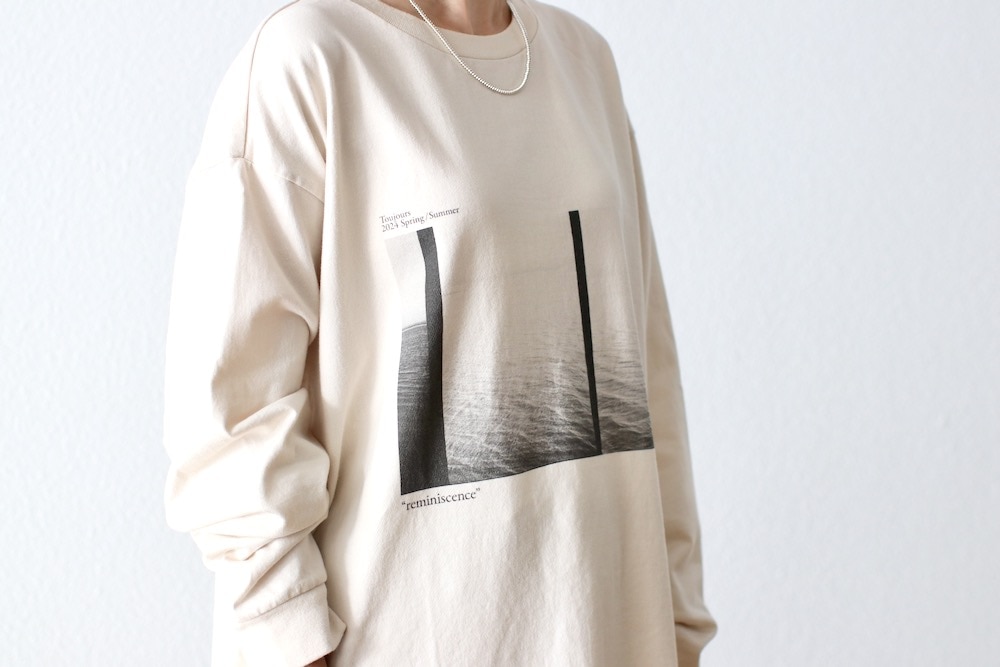 WOMEN'STOUJOURSʥȥ塼ˡPhoto Print long Sleeve T-shirt -ORGANIC FINE COTTON JERSEY