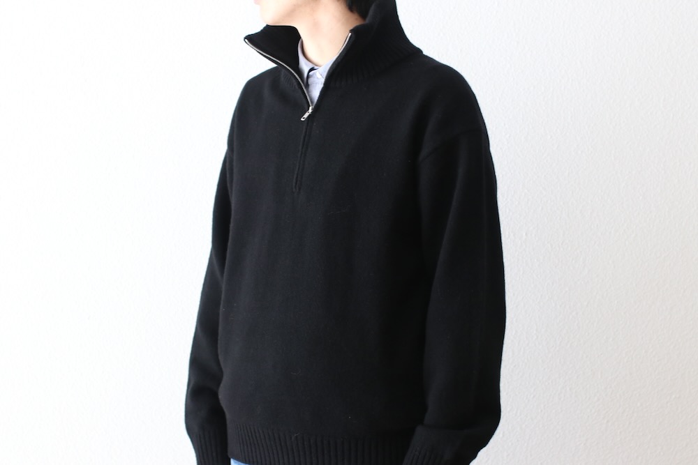 ATON (�����ȥ�) "LAMBS WOOL HALF SIP SWEATER"
